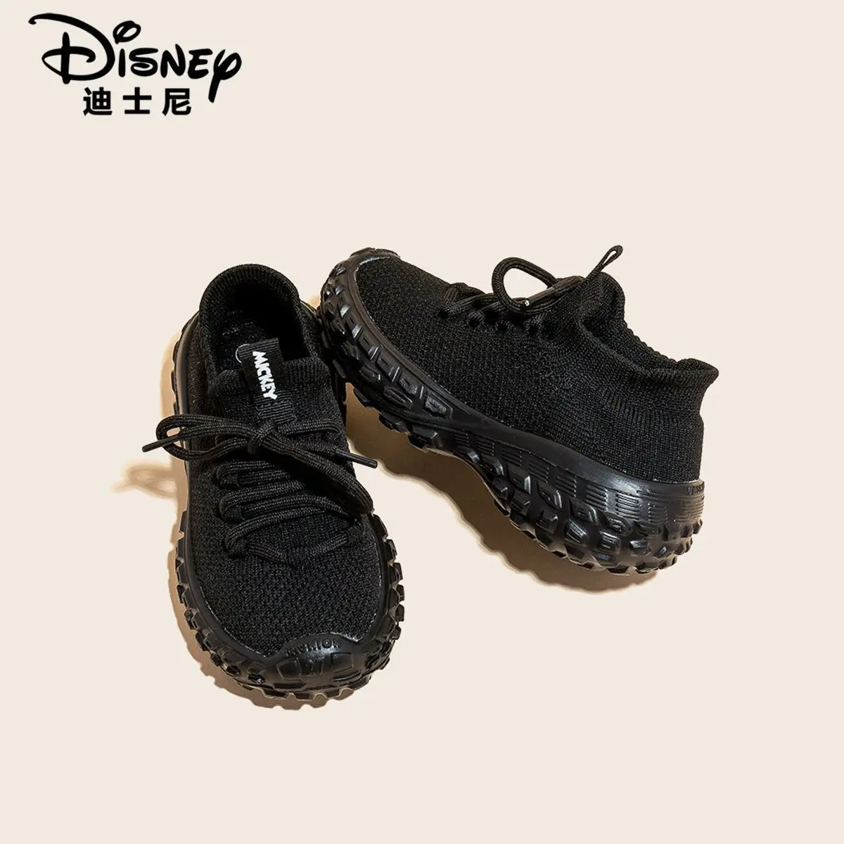 Mickey Children's Shoes 2024 Spring And Autumn New Boys And Girls Fly Woven Breathable Soft Bottom Real Photos Children's Shoes