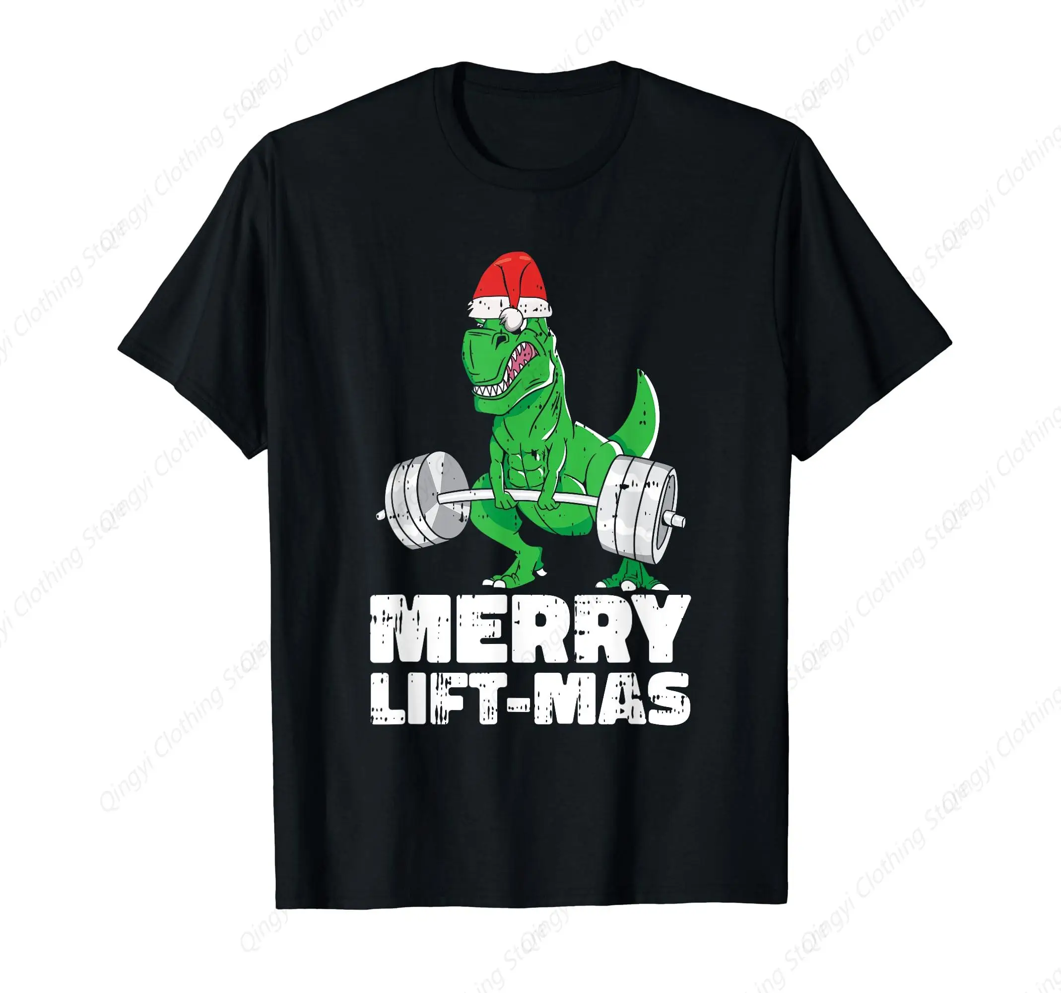 

Футболка Merry Liftmas Christmas Funny X-Mas Pun T-Rex для тренировок в тренажерном зале