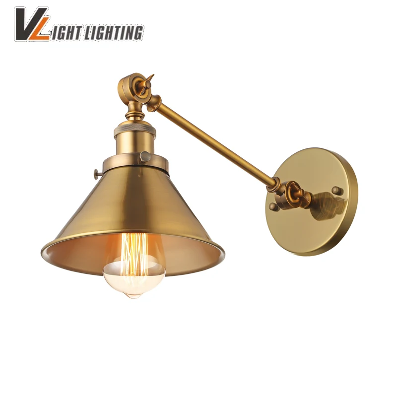 

Industrial Style Iron Brass Vintage Wall Lamp For Cafe Room bedroom corridor Edison Wall Sconce light fixtures head E27 90-265V