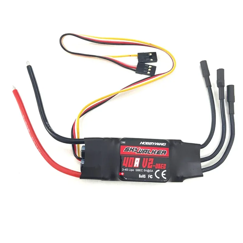 Hobbywing Skywalker 40A 50A 60A 80A 100A 120A V2 ESC Speed Controller with UBEC for RC FPV Quadcopter Airplane Helicopter