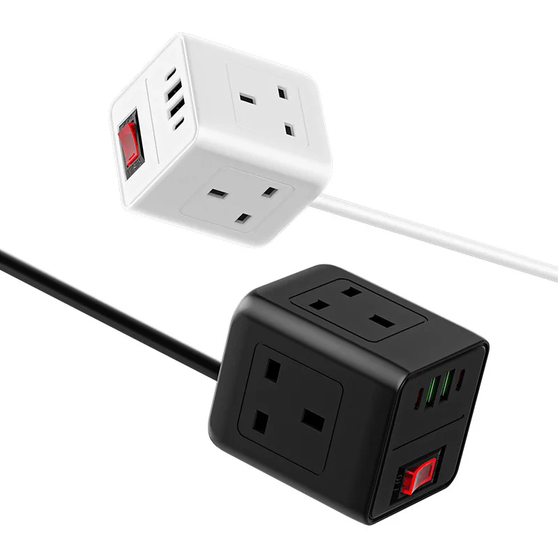 Rubik's Cube universal socket Small portable TypeC fast charging high power strip British standard European standard socket