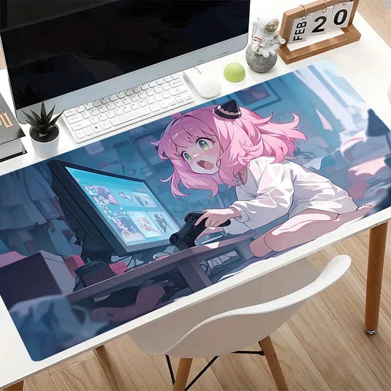 Mouse Pad kawaii Anime Desk Mat Varmilo Keyboard Pad kawaii S-spy×Family Gaming Accessories Pink carpet Esports Gamer Mousepad