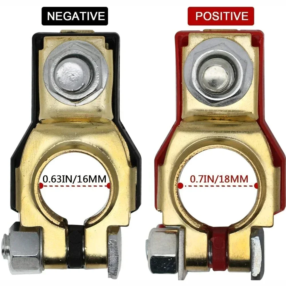

2pcs Automotive Battery Terminal Clamp Clip Connector For 12V 24V Positive And Negative Battery Plates Car Caravan Boat Parts