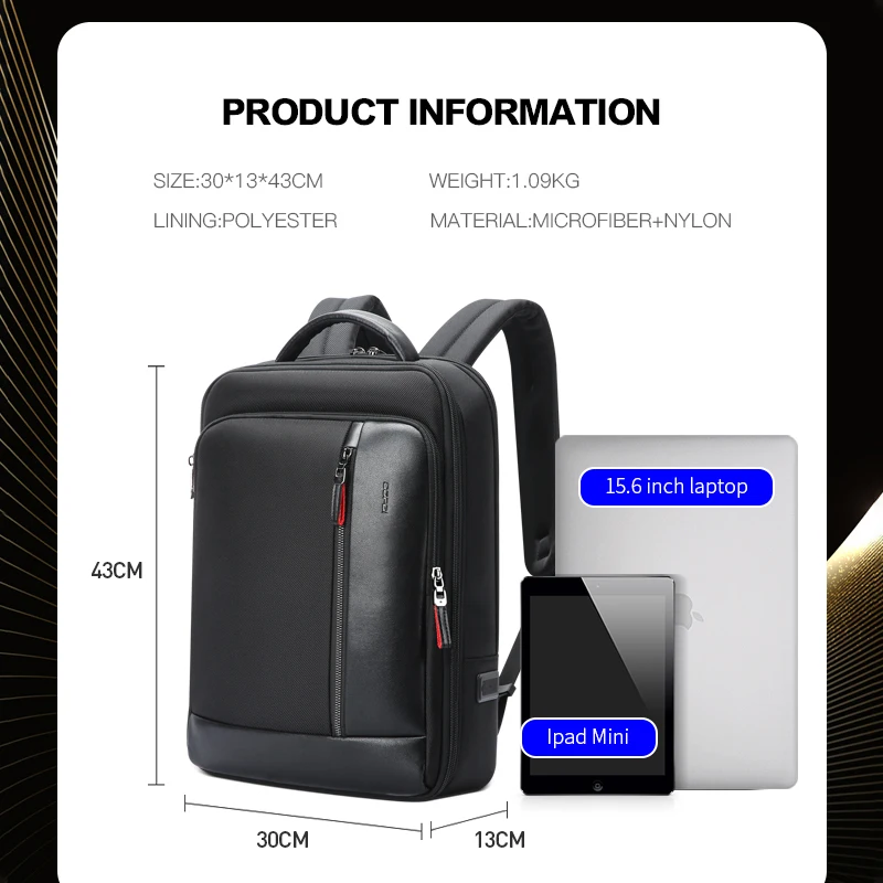 BOPAI Upgraded Travel Backpack Men Business Aesthetic Backpack School Expandable USB Bag Laptop Waterproof New Fashion Backpack