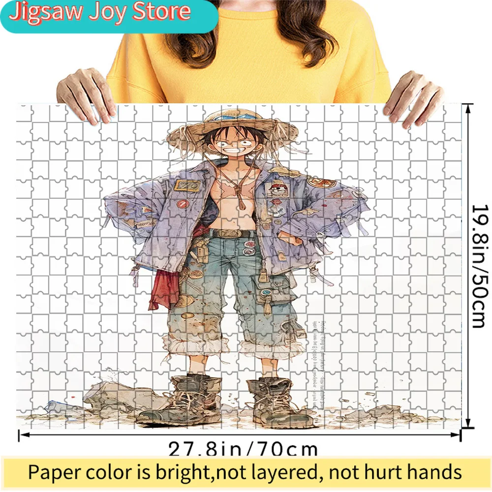 

One Piece Monkey D. Luffy Adventure Outfit Premium Paper Jigsaw Puzzle, 27.8x19.8 Inches Large Size DIY Assemble Toy, Ideal Gift