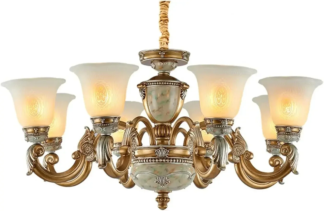 

European Style Retro Chandelier Lamps Villa Living Room Restaurant Master Bedroom Hotel Shopping (Size : 24heads)