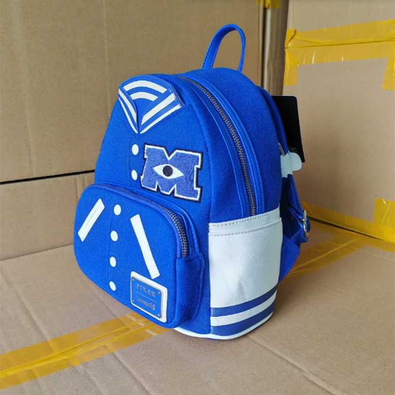 Loungefly Disney Pixar Cartoon Backpack Monsters University Baseball Uniform Backpack Cute Boy Backpack Elementary School Bag