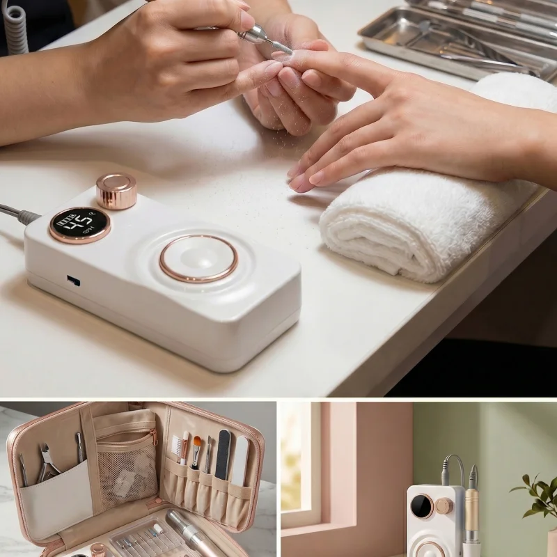 Cordless Quiet Nail Drill Rechargeable Salon Quality Professional Cordless 35000Rpm Nail Polish Remover Nail Drill Machine