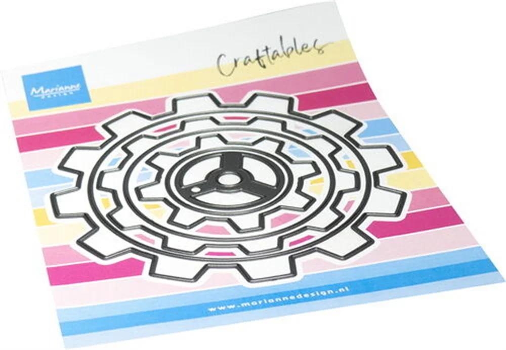 Craftables Stencil Gears Punch Die XL - Moeren & Bouten Truck Verkeer Metaal Snijmallen voor DIY Handgemaakte Scrapbook Mei 2026 Nieuw
