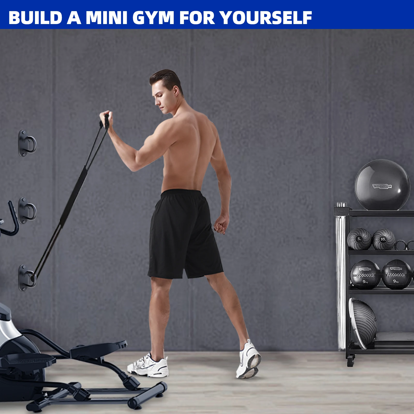 مقاومة اللياقة البدنية الملاكمة الكتف فتح الجمال الظهر والرقبة تمتد اليوغا التدريب مجموعة شريط المقاومة المهنية #3