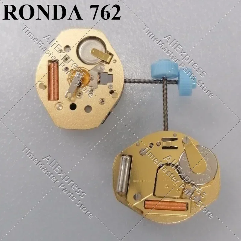Ronda 762-movimiento dorado de dos pines, accesorio de reloj de cuarzo suizo 762, nuevo