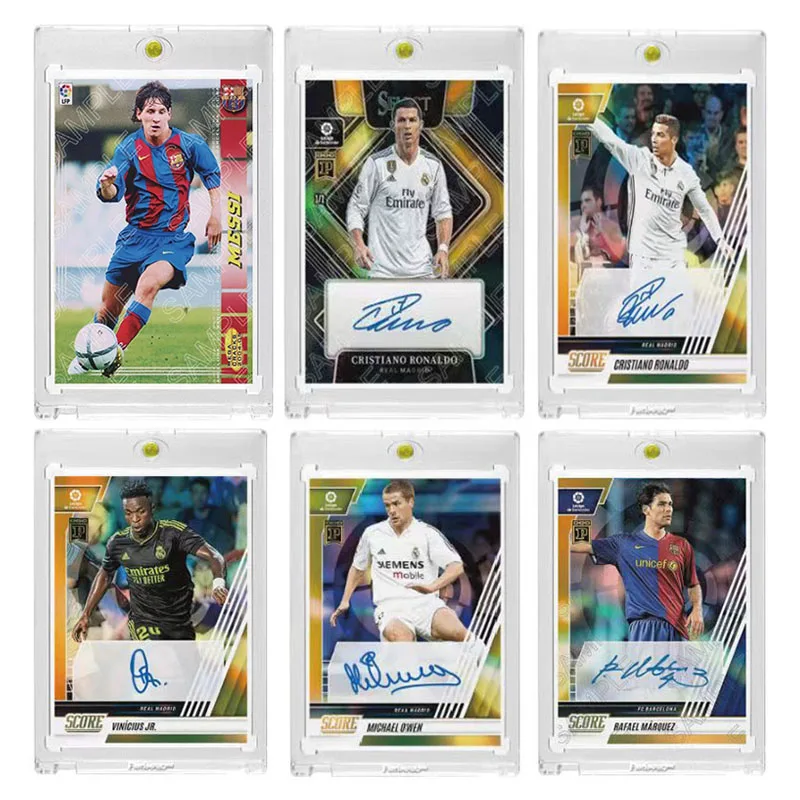 Panini DIY SP Fußballstar-Karten Messi Ronaldo Selbstgemachte Bewertungs-Sammelkarten Geburtstagsgeschenk für Jungen