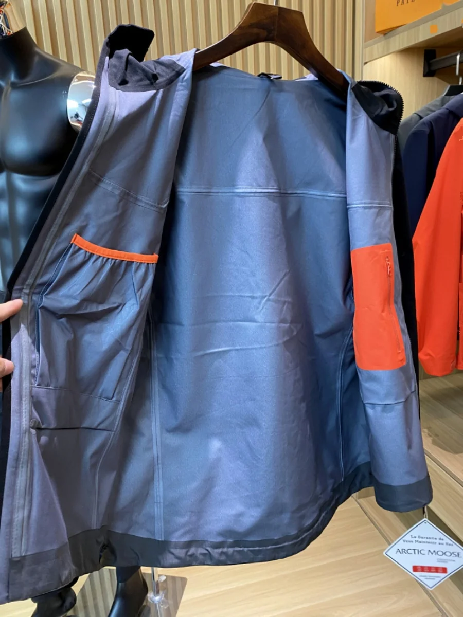 Alfa Climbing Series Manteau de neige haut de gamme pour homme avec colle complète imperméable Printemps Automne Ski Jaet Hard ell Youth Faion Stand...