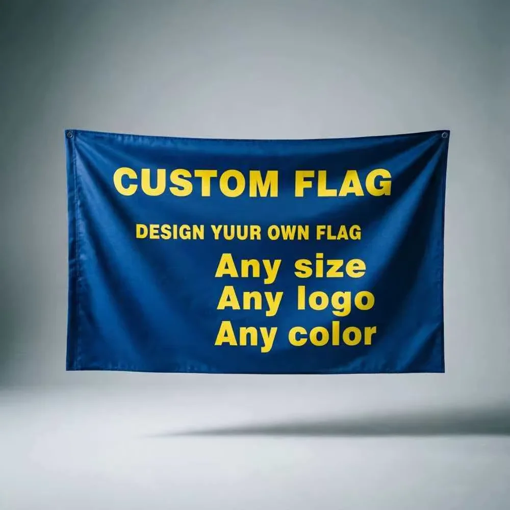 Customized Printed Polyester Flag, Tree Carpet, Brass Carnation, Free Design, Outdoor Advertising Banner, Party Decoration, Spor
