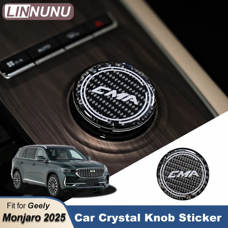 LINNUNU For Geely Monjaro 2025 Kx11 Xingyue L Car Crystal Knob Sticker Crystal Knob Button Switch Cover Auto Accessories