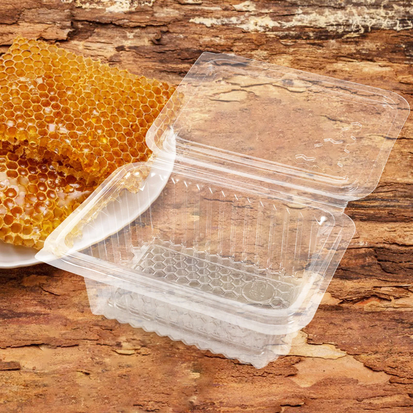 

10Pcs Honeycomb Box Lid Clear Plastic Honey Keeper Stable Storage Honeycomb Container Beekeeping Supplies Organizer