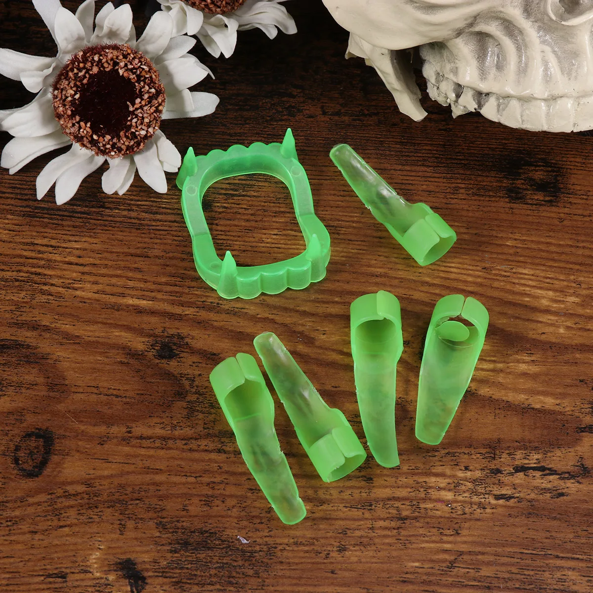

12 Pcs Photo Denture Finger Child False Teeth Halloween Costume Fake Fangs