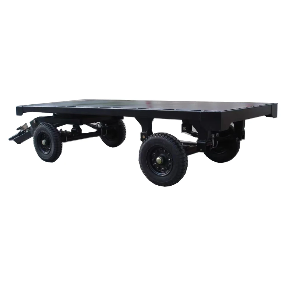 Electric /air Brake 2.5 Tons Small Flatbed Trailer Mini Flat Plate Full Trailer Hot Sale