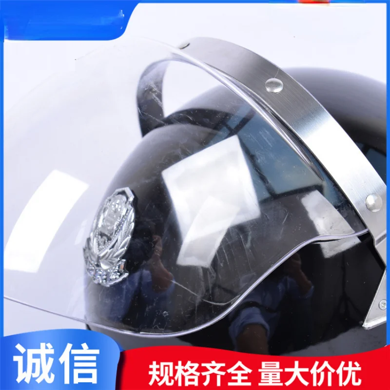 Anti Riot Protective Helmet Metal Fully Wrapped Steel Helmet Riot Helmet PC Mask Duty Anti Riot Helmet