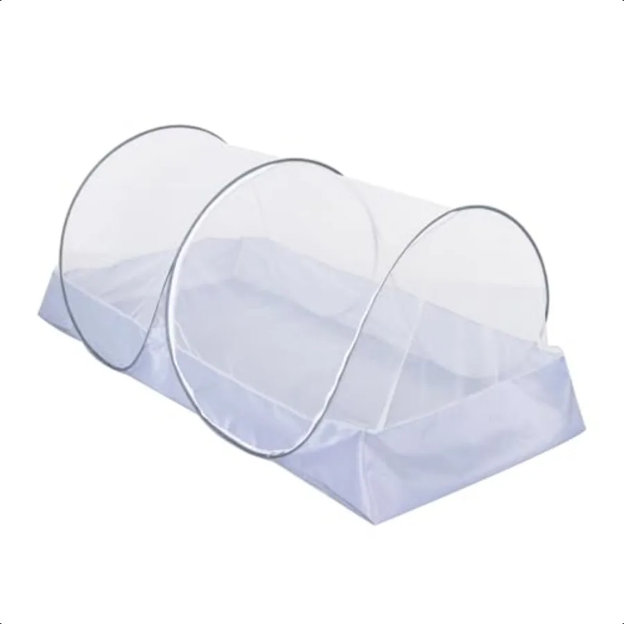 Mosquito Net Foldable Pop Up Travel TentBed Canopy Camping Mosquito Net for Travel Bedroom and Outdoor Trip Twin Size Bed Gray