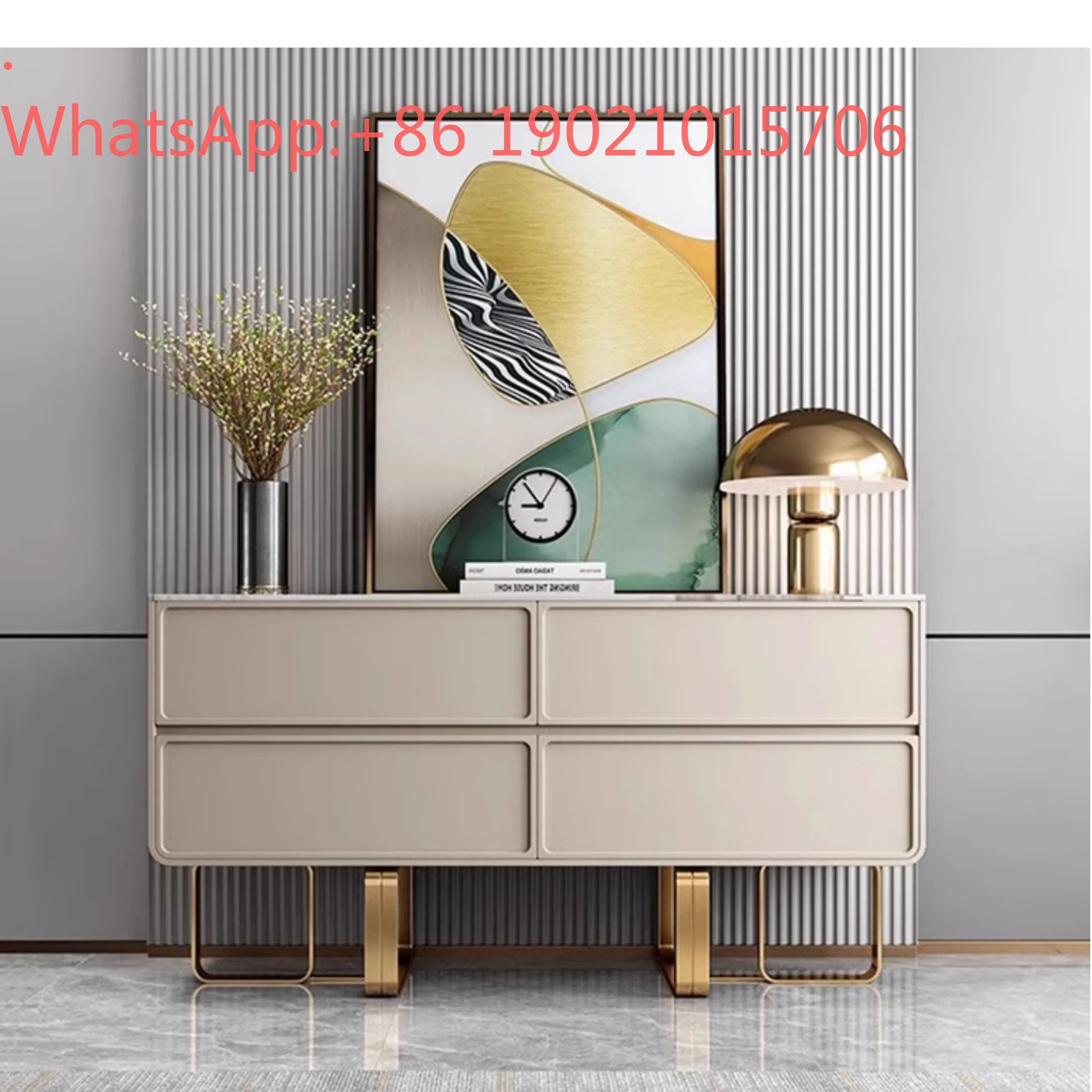 HXL  light luxury dining side cabinet household post-modern simple storage  cabinet restaurant luxury stone tea cabinet