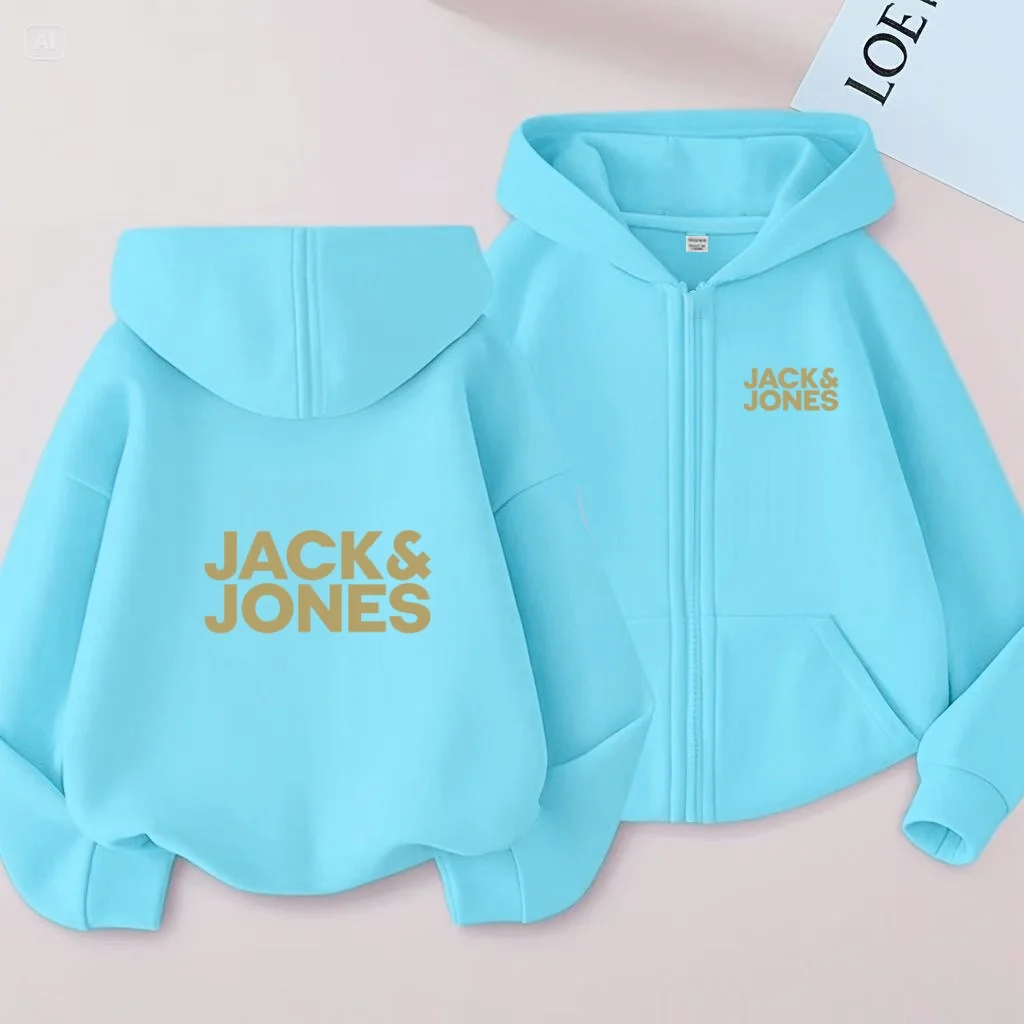 2025Autumn Winter Collections Children's Zipper Hoodies Letter Print Sweatshirt Boy Girl Fashion Leisure Comfort Zipper Cardigan