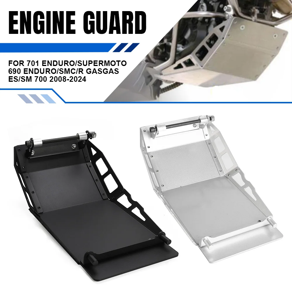 Motorcycle Engine Guard Bashplate Cover Crap Flap For Husqvarna 701 Enduro/Supermoto 690 Enduro/SMC/R GASGAS ES/SM 700 2008-2024