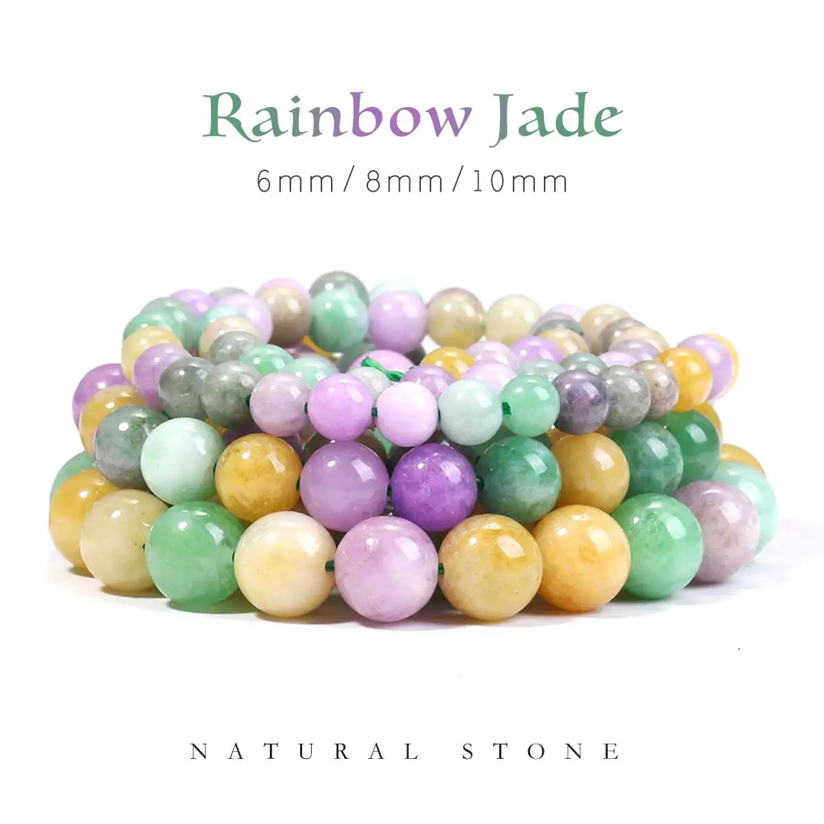 

SHIJIWLS Natural Jade Color Jasper Diy Bracelet Earring Accessories Natural Stone Round Bulk Mineral Beads Wholesale 6/8/10mm