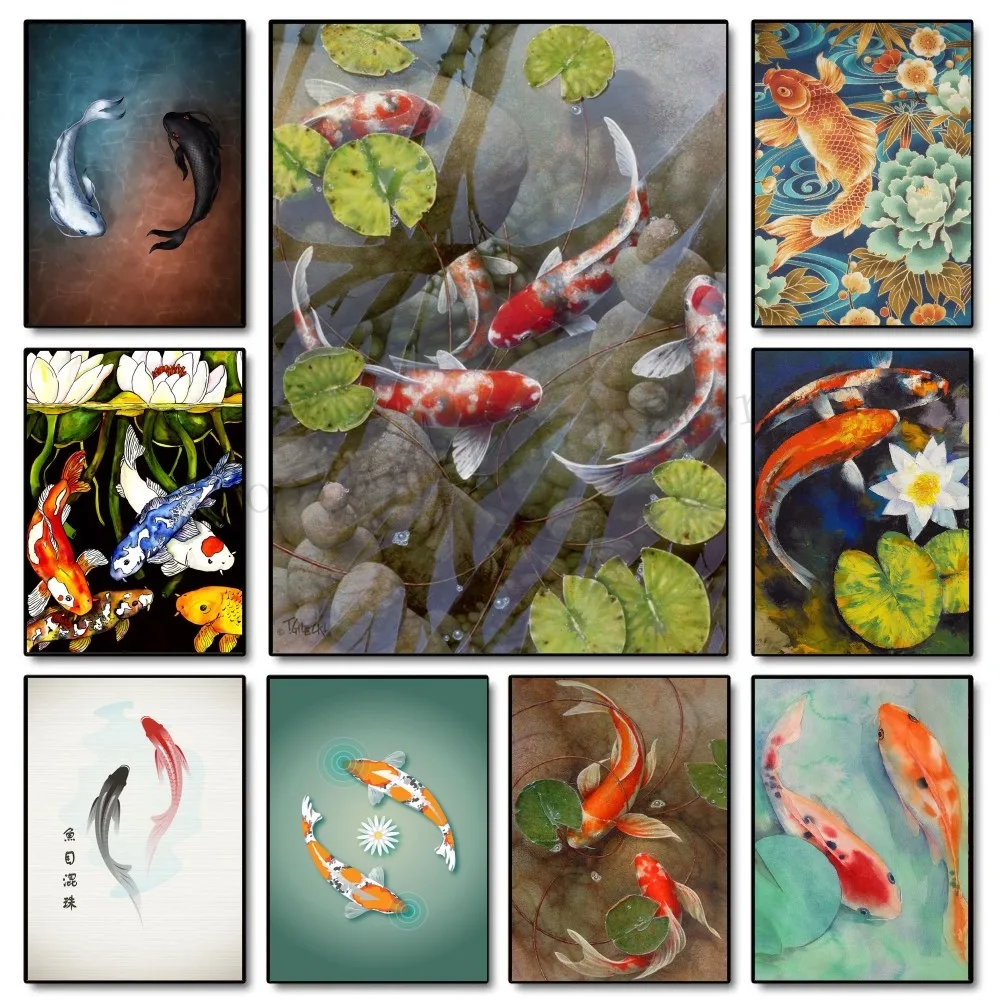 1Pc Koi Fish Poster… - image