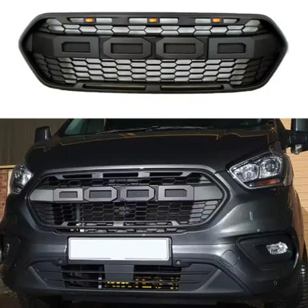 For Transit Custom Raptor Grills For Transit Raptor Look Front Racing Radiator Grille Main Bumper Grilles 2014-2021