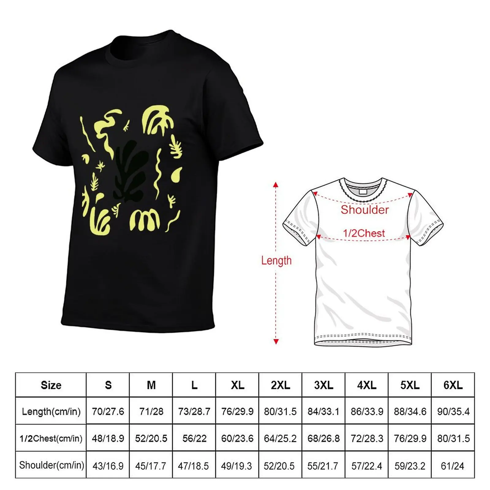 Matisse Leaves Cut Out #2 T-Shirt Athletic Quick Dry T-Shirt for Men