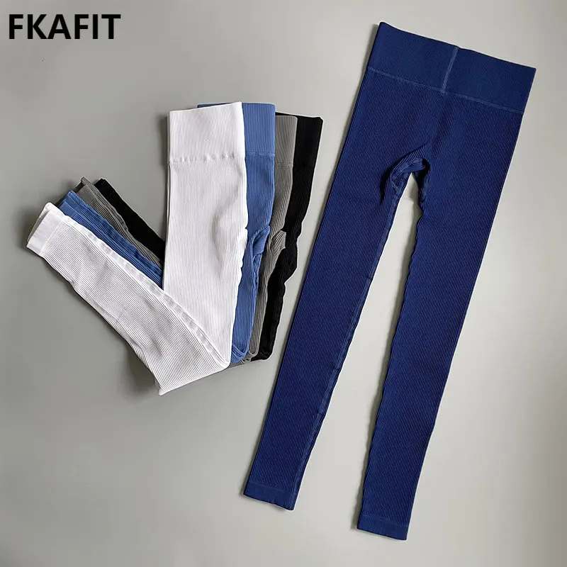 Bezszwowe damskie legginsy gimnastyczne Push Up rajstopy treningowe z wysokim stanem legginsy do fitnessu spodnie pełnej długości odzież sportowa spodnie do jogi