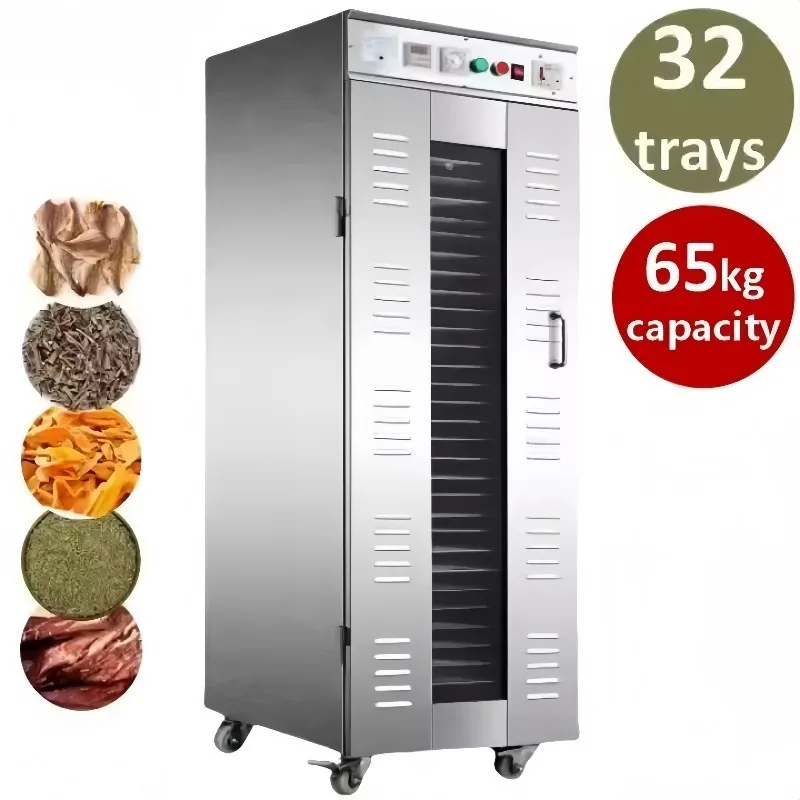 Industrial 32 Layers Trays Electric Food Drying Processor Fruit Dehydrator Dehydrator Machine Food Dehydrator