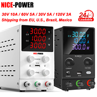 Adjustable DC Lab Power Supply 30V 10A /60V 5A/120V 3A Digital Bench Power Source For Titanium Anodized Repair Voltage Regulator