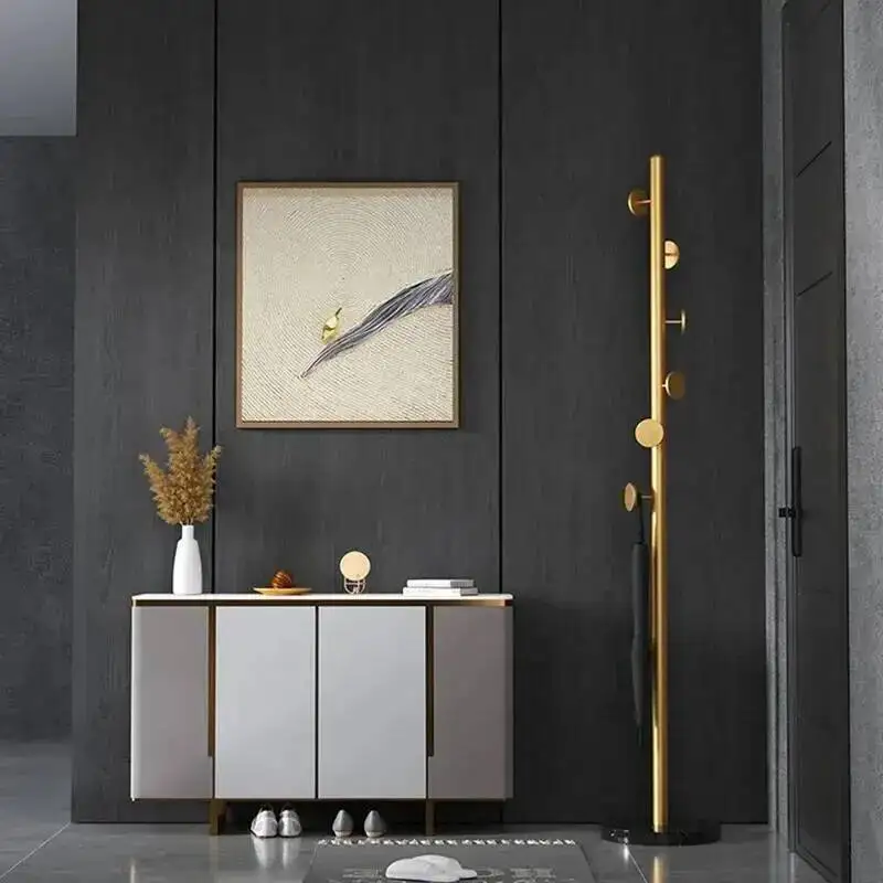 Metal Garment Rack Coat Coat Rack Stand Clothing Storage Rack Hangers Shelf Boutique Standing Vestidores Minimalist Furniture