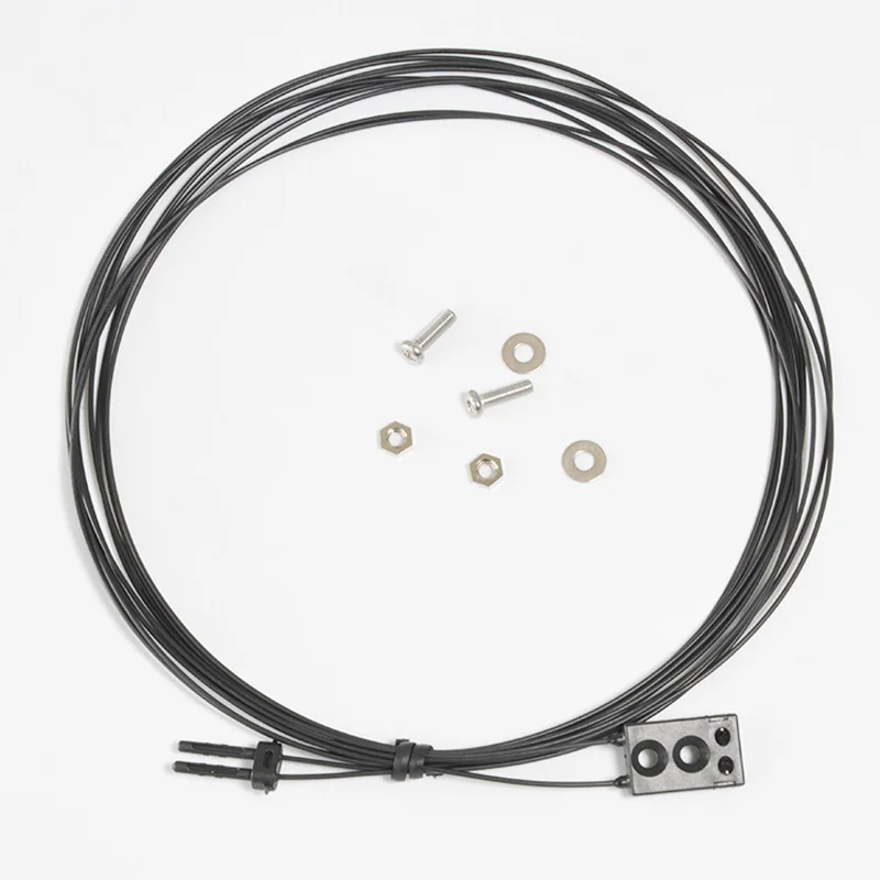 Sensor Serat Optik FUWEI FW-38U Output Sensor Otomatis Penguat Serat Optik Digital Sensor Reflektif Serat Optik Sudut Kanan