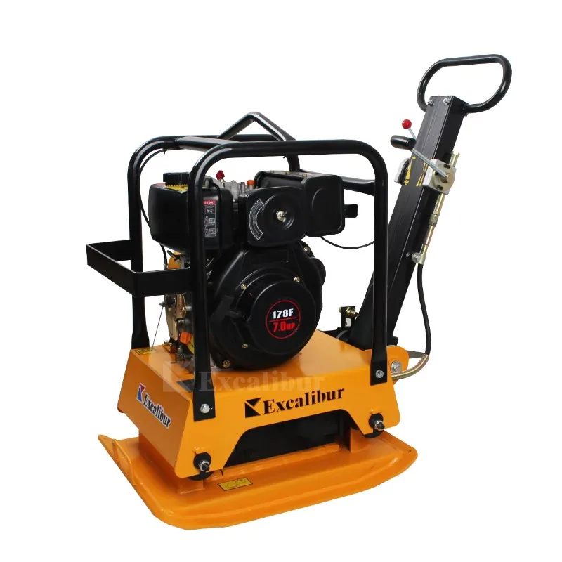 Excalibur Reversible Concrete Plate Manual New Adjustable - Handle Plate Compactor   Vibrating Mini Plate Compactor Machine