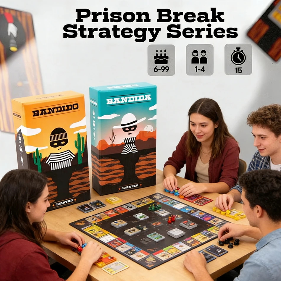2026 Bandido Bandida Familien-Strategie-Kartenspiel 1-4 Spieler Partyspaß Chinesisch Englisch Erklärungen Weihnachten Zweisprachiges Spieleabend-Spiel