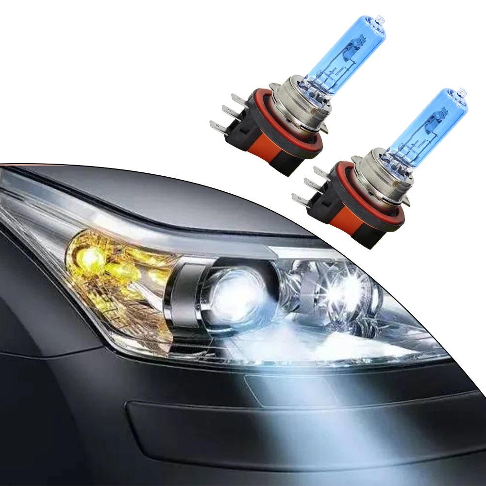 White Halogen Bulbs H15 Halogen Bulbs 1Pack 2Pcs 6000K Current 24A Plastic+Glass Power 55W Powerful For 12V Car