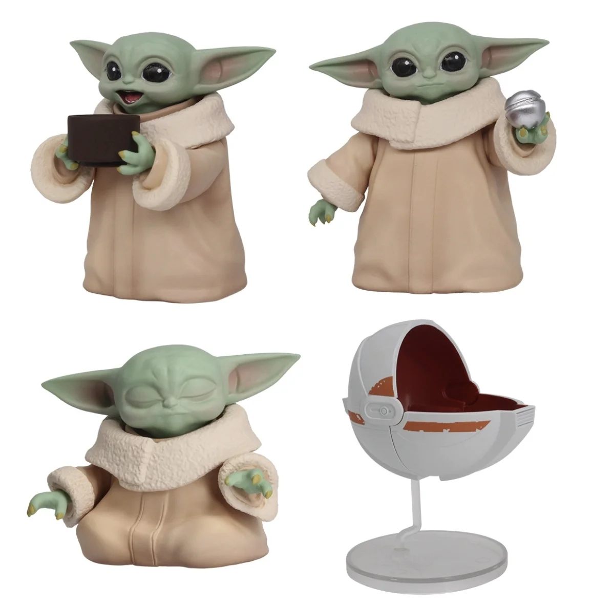 日本の本物のガチャスケールスターウォーズマンダロリアングルーテーブルデコレーションアクションフィギュアのおもちゃ