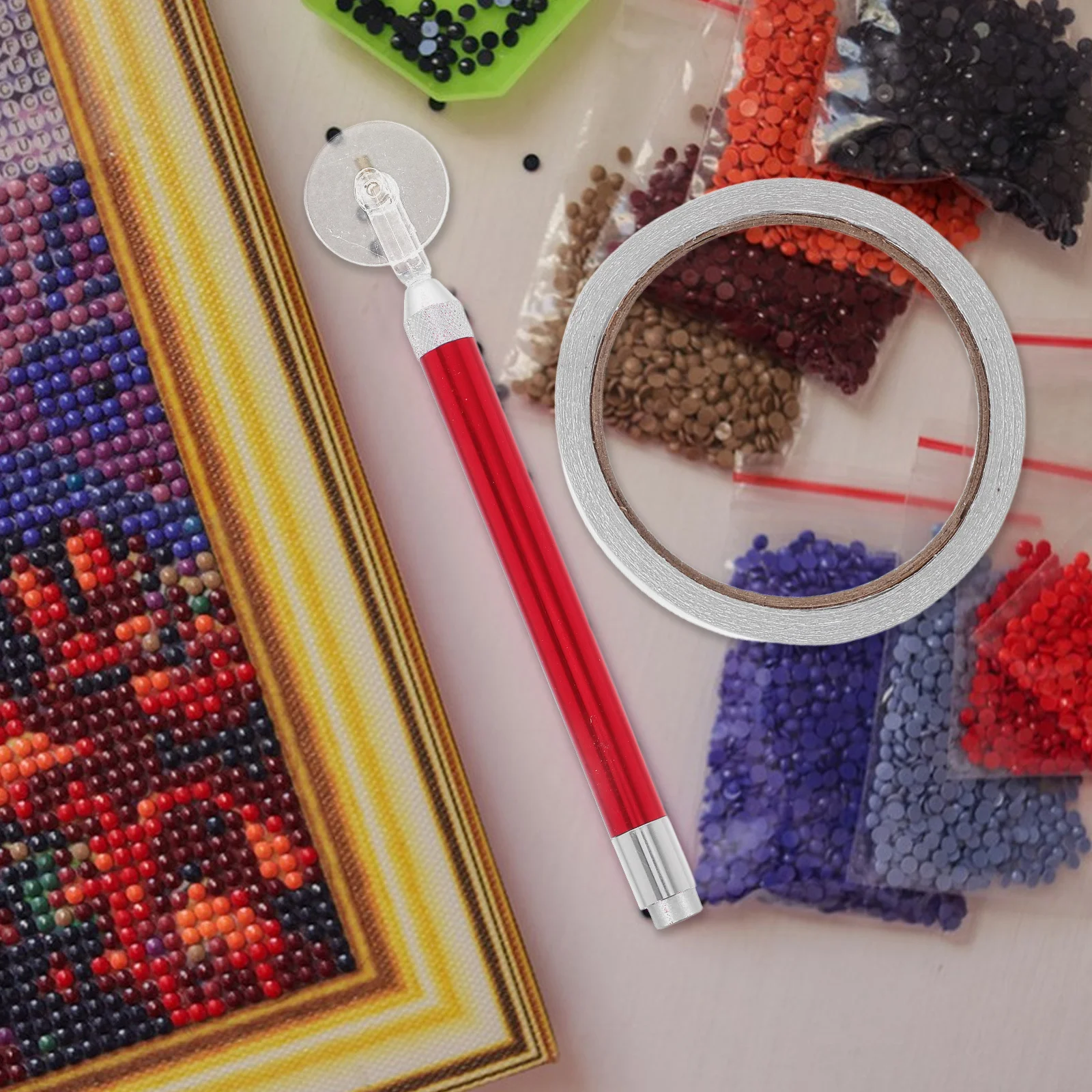 Diamonds Painting Wheel Tool Rhinestone Pen Wheel Ergonomic Dotting Tool for Efficient Rhinestone Application Cross Stitch and