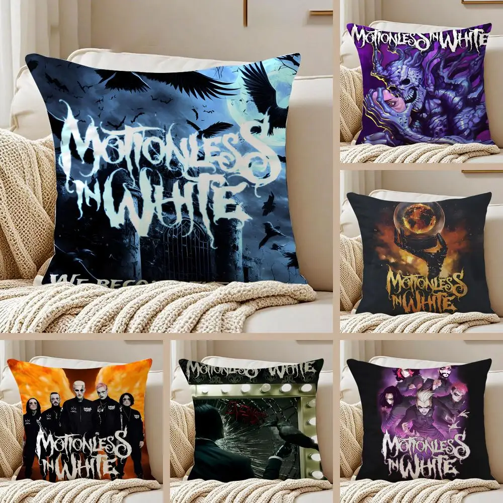 Heavy Metal Band M-Motionless In White Cushion Cover Pillowcase Anti-dustmite Invisible Zipper Short Plush Sofa Cushion