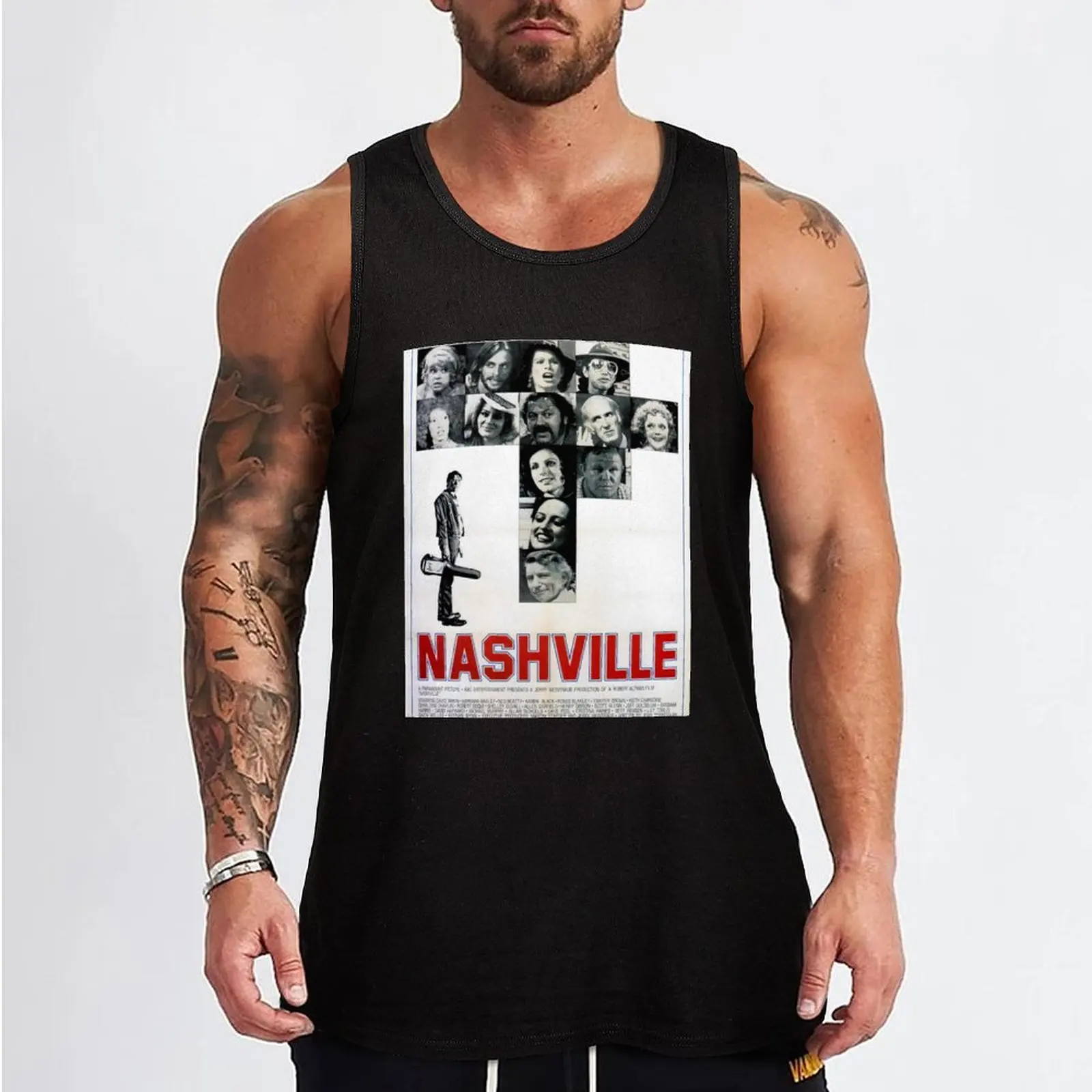 Nashville Tank Top cotton t-shirts man Man sleeveless shirt cute tops