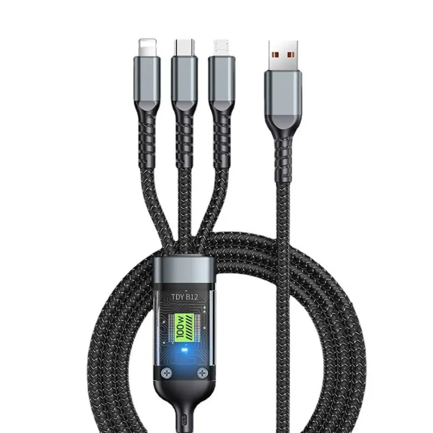 ARPSTAR 3 In 1 Usb 100w Cable For Fast Charging And Data Mini Usb Type C Micro Suitable For Iphone Samsung Charging