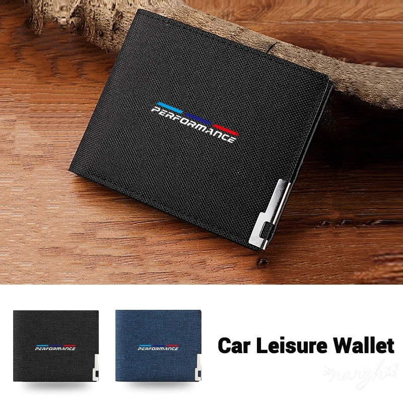 For BMW M Emblem E46 E36 E34 F10 E90 F30 E60 F30 E53 E30 E92E87 Car Logo Men Wallet Coin Coin Bag Bank Card Organiser Key Case