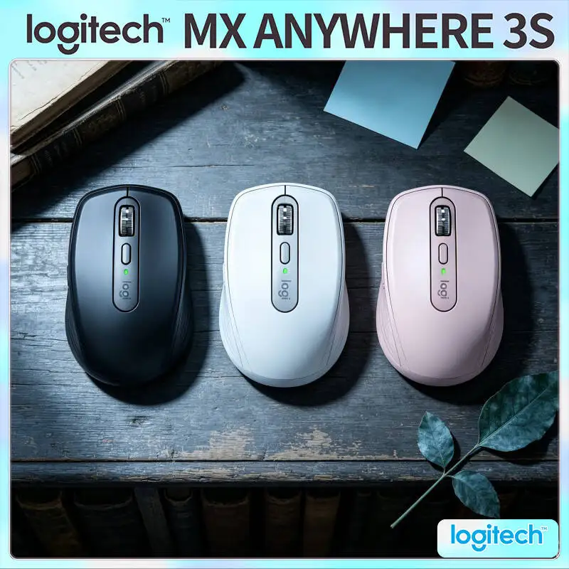 Wireless MX Anywhere 3S - Darkfield 8K DPI, 70-Day Battery, Hyper-Scroll, Great for Long Trip & Remote Office