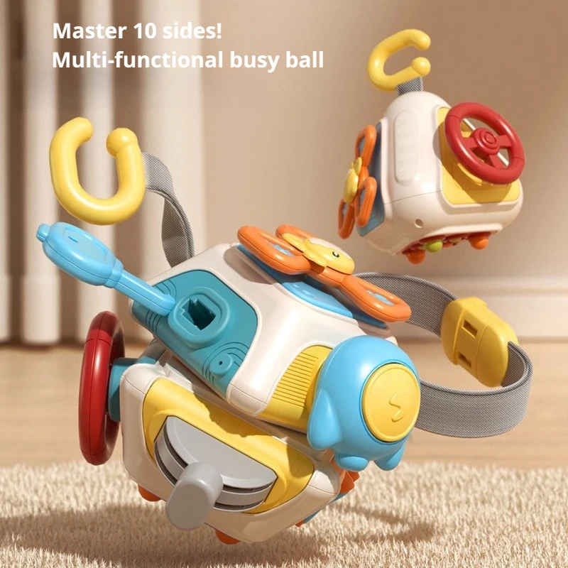 Montessori Hand-Eye Coordination Toy Baby Smart Busy Cube Activity and Travel Educational Toy Fine Motor Skill Train Baby Gifts