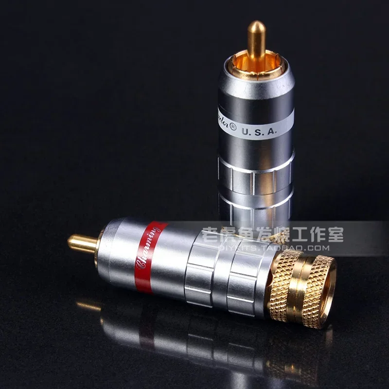 1pcs/1pair Original US CMC 8016-W-U 8016-WU RCA signal plug Pure copper plated fever Audio DIY