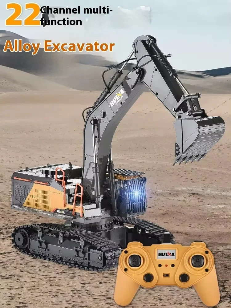 Huina 1/14 1592 Large Remote-controlled Excavator 2.4g Alloy Excavator Simulation Model Toy Children's Gift Holiday Gift