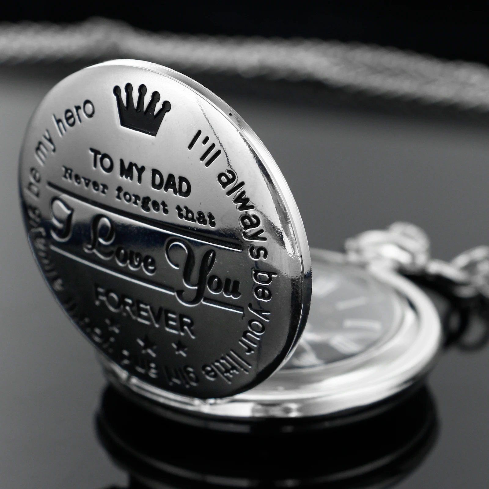 Vintage Round Roman Numeral Dial Pendant Pocket Watch for Men To My Son To My Dad Perfect Gift for Christmas Birthday Graduation